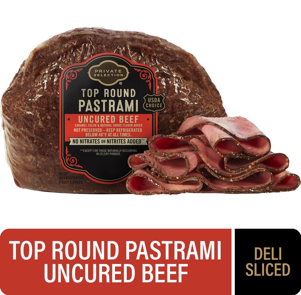 Private Selection® Top Round Uncured Deli Pastrami Sliced