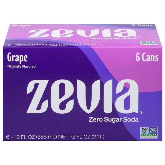 Zevia Zero Calorie Grape Soda (12 fl oz)