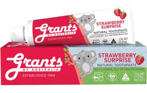 Grants Of Australia Strawberry Surprise Kids Natural Toothpaste (75g)