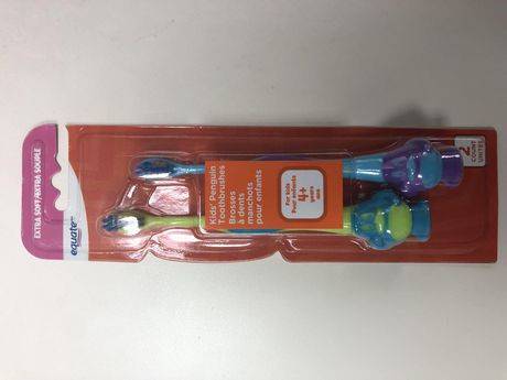 Equate Kids' Penguin Toothbrushes (extra soft bristles non-slip grip)