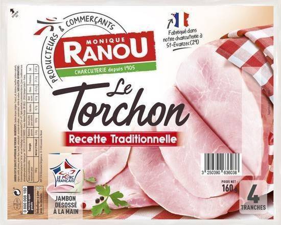 Jambon le torchon - Monique Ranou - 4tranches / 160g