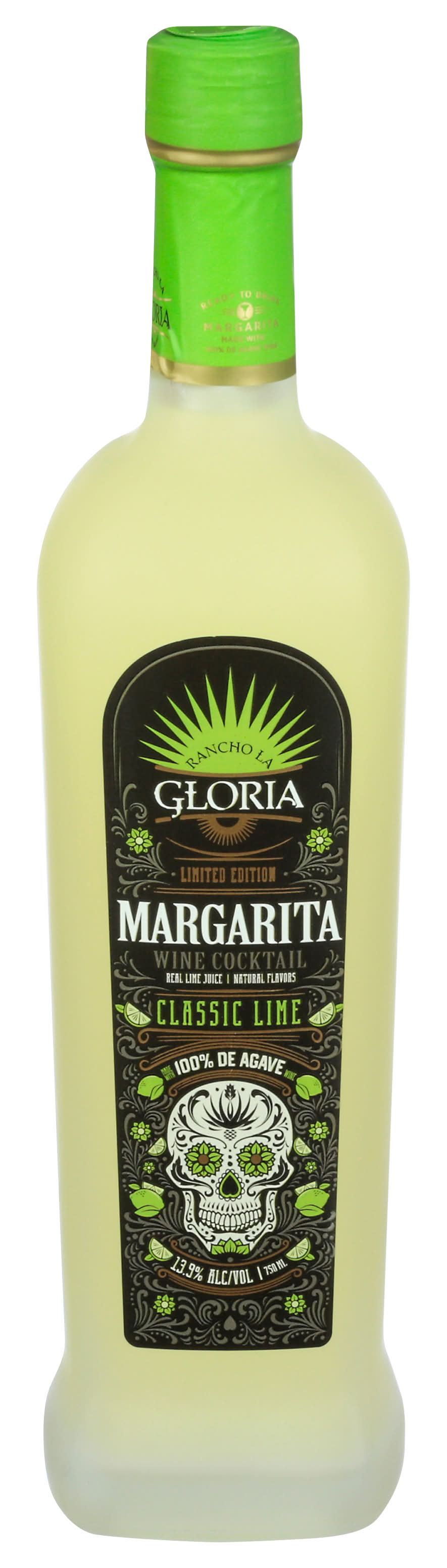 Rancho La Gloria 100% De Agave Margarita Classic Lime Cocktail (750 ml)