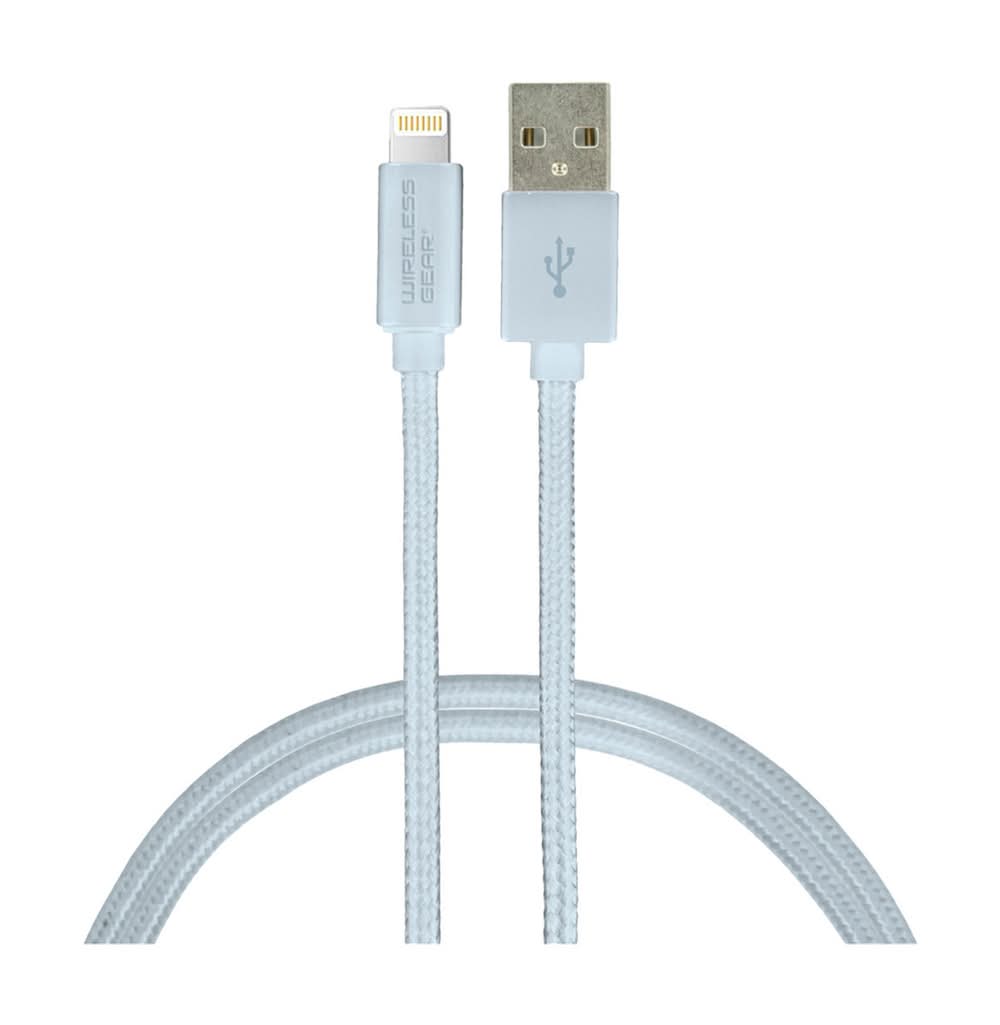 Wireless Gear Iphone Sync & Charge Lightning Cable, 3 ft, White