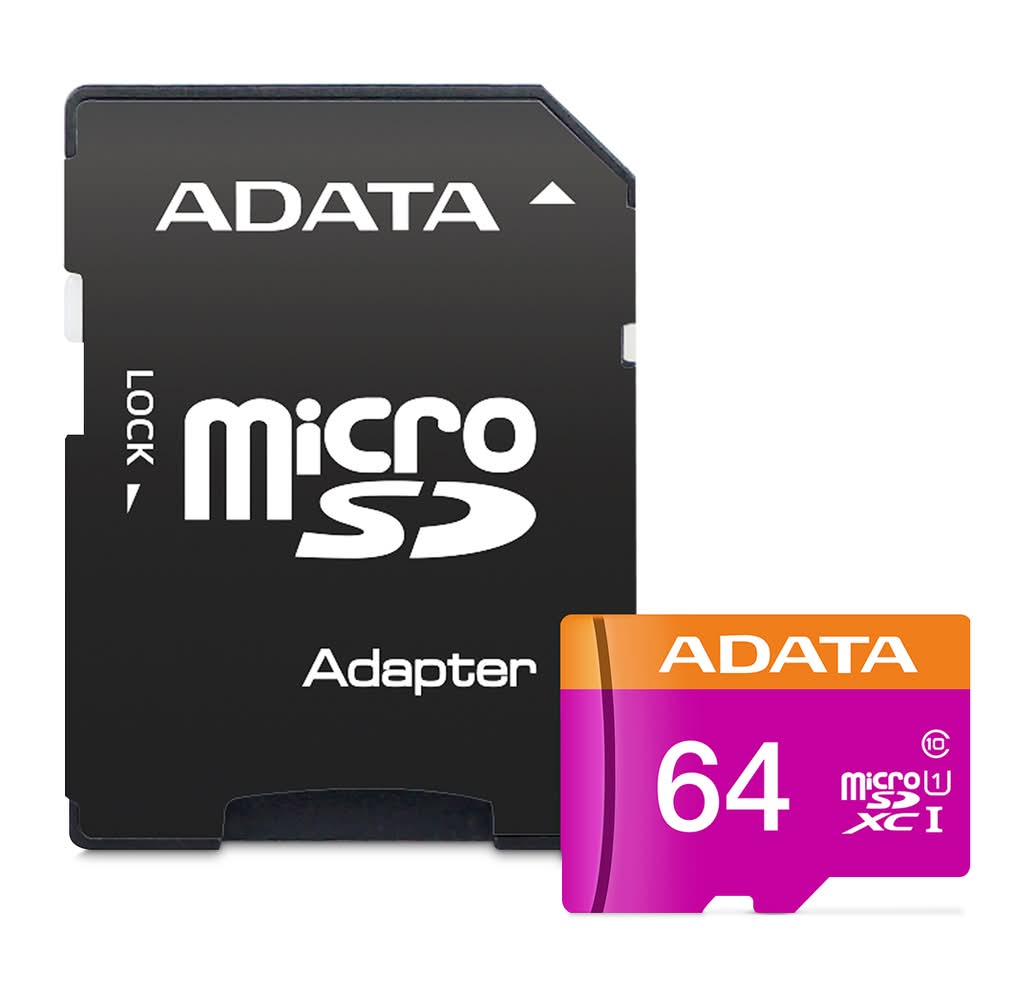 Adata · Tarjeta micro sd con adaptador 64 gb