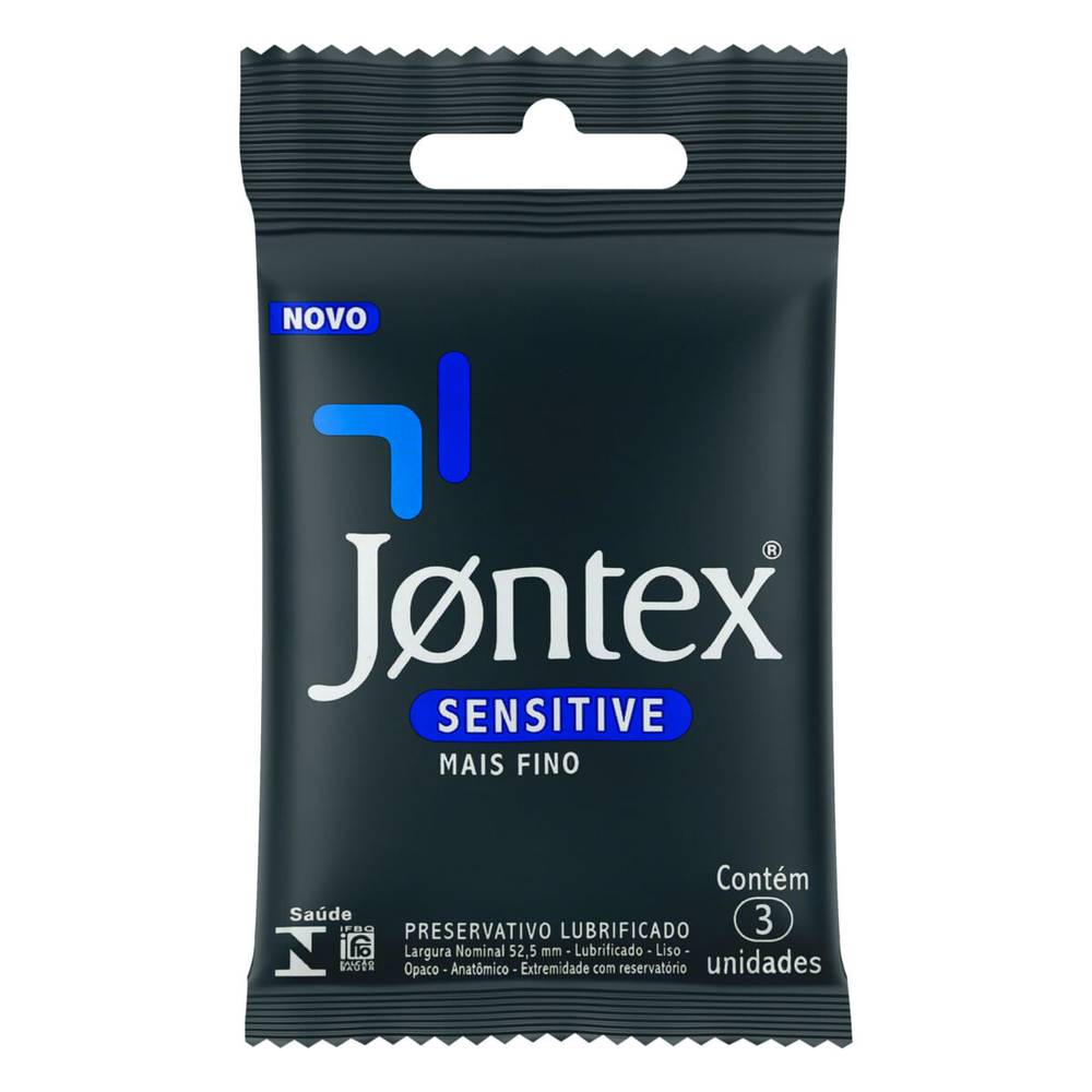 Jontex preservativo lubrificado sensitive (3 un)