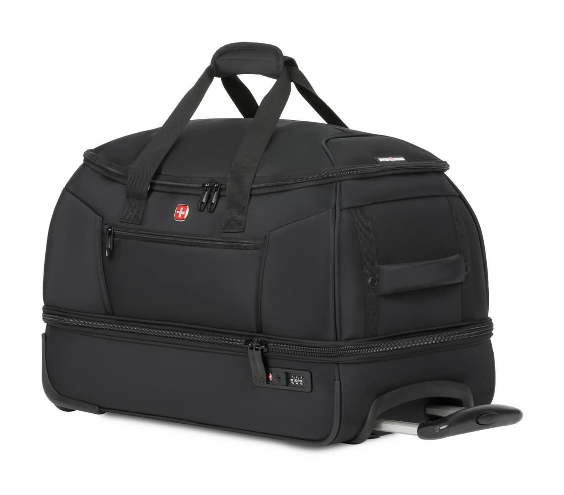 SwissGear Zurich Wheeled 48L Duffel Bag, Black