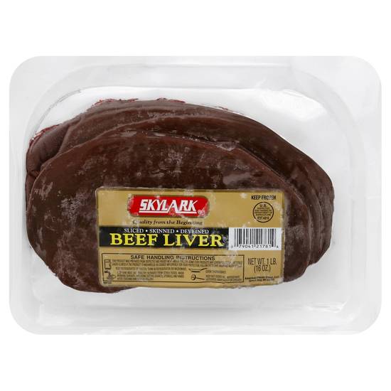Skylark Sliced, Skinned & Deveined Beef Liver (16 oz)