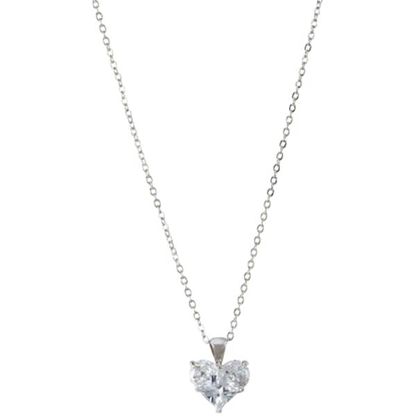 Radiance Cubic Zirconia Clear Heart Pendant