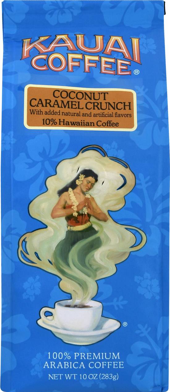 Kauai Coffee Coconut Caramel Crunch Ground Hawaiian Coffee (10 oz)