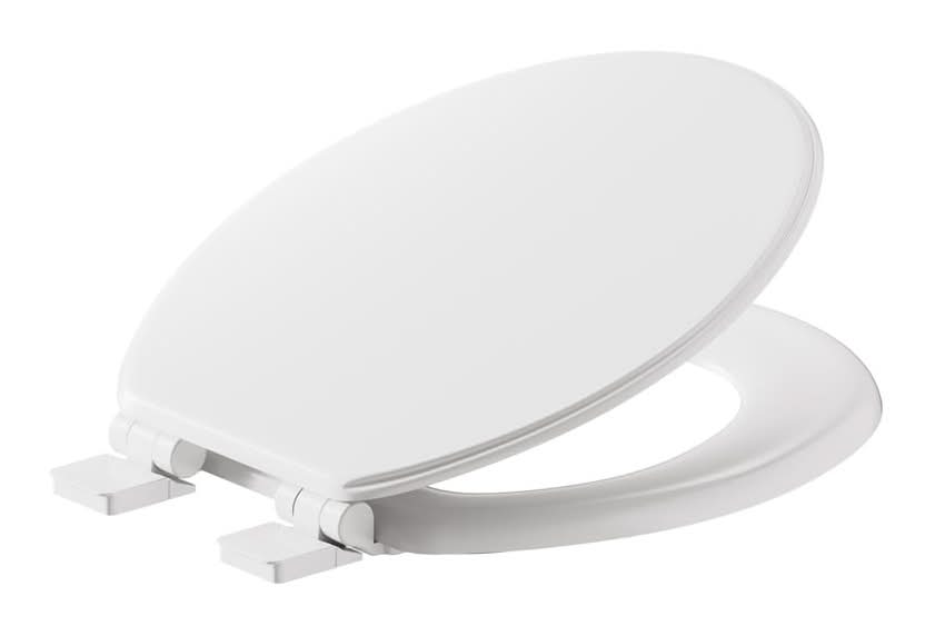 American Standard Moments Wood White Round Soft Close Toilet Seat