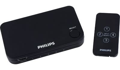 Philips 4 Port 2.2 Hdmi Switch With Remote, Black (2 ct)