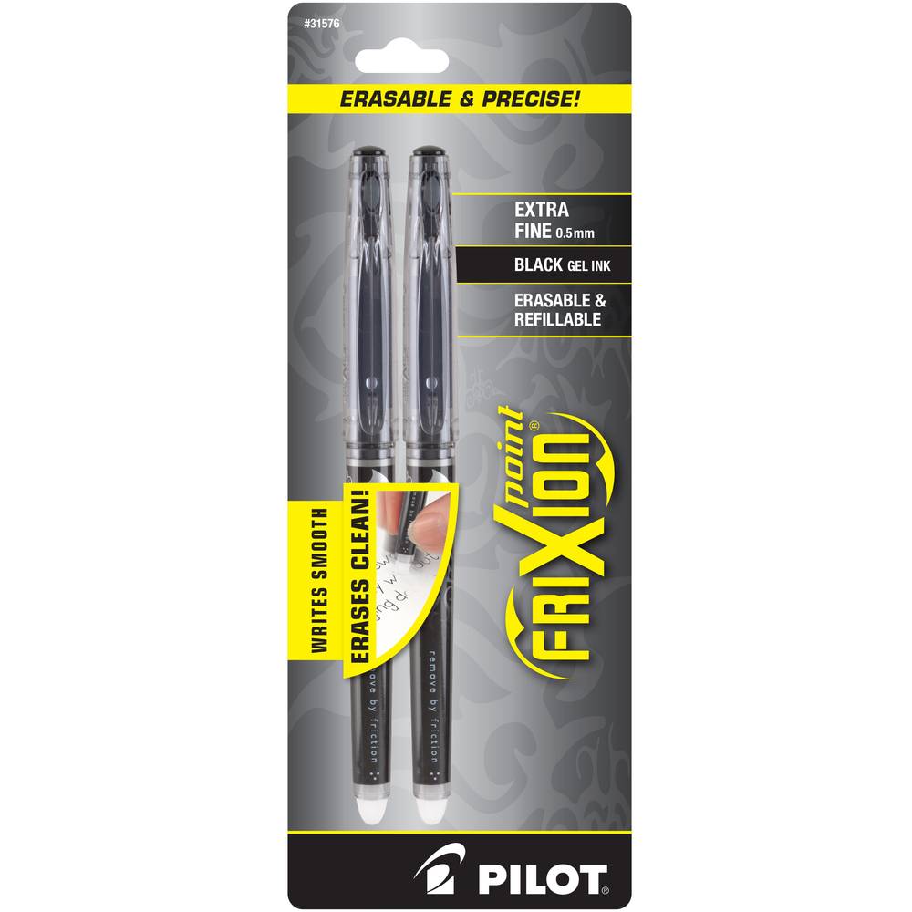 Pilot Gel Pens Erasable Fine 0.7 mm Black (2 ct)