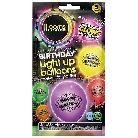 illooms Happy Birthday Light Up Balloon