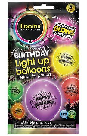 illooms Happy Birthday Light Up Balloon