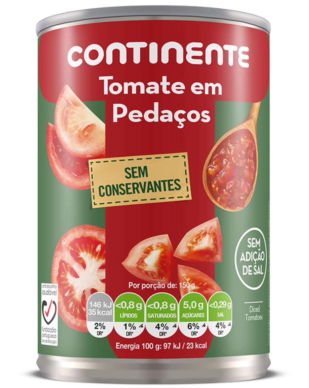 Tomate em Pedaços Continente (emb. 390 gr)