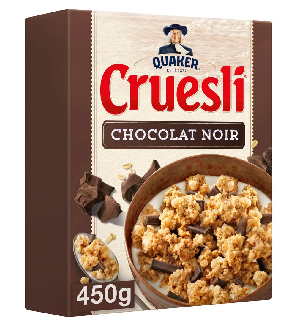 Quaker Cruesli - Muesli aux céréales croquantes, chocolat noir (450g)