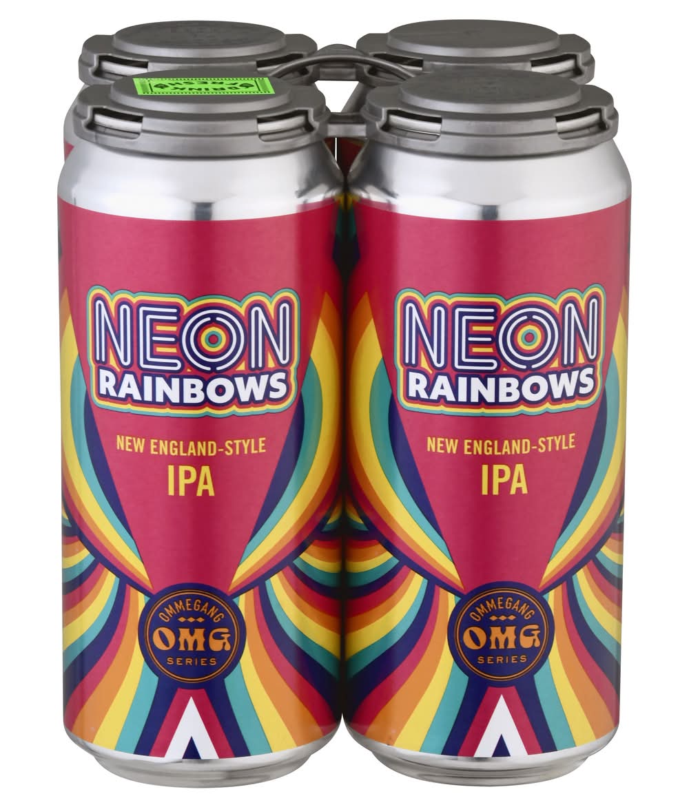 Ommegang Neon Rainbows New England Ipa Beer (4 x 16 fl oz)