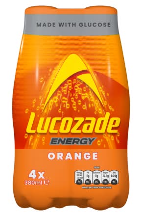 Lucozade Orange, Energy Drink (4 x 380ml)