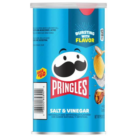 Pringles Grab N' Go Salt & Vinegar Flavored Potato Crisps (2.5 oz)