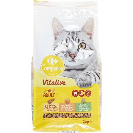 Croquettes pour chats multi variété CARREFOUR COMPANINO - le sac de 2Kg