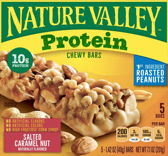 Nature Valley Protein Salted Caramel Nut Chewy Bars (5 ct)