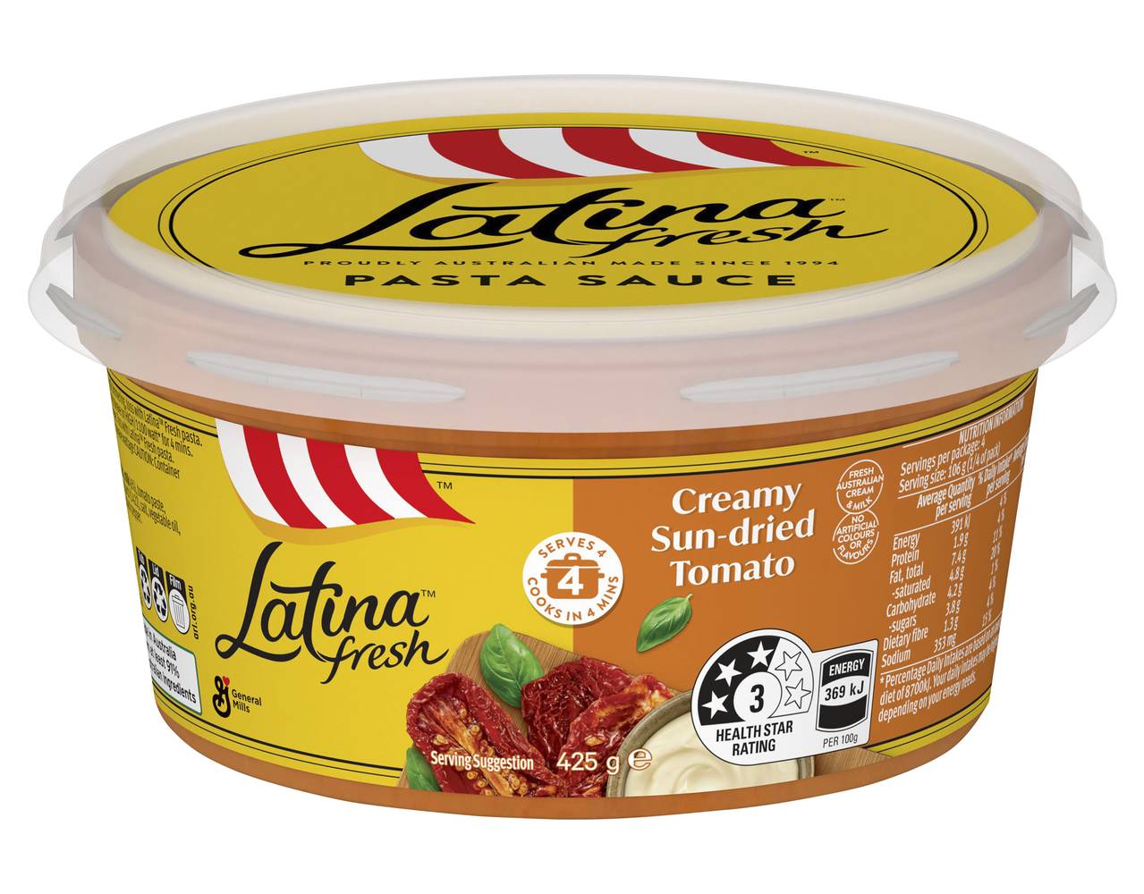 Latina Fresh Creamy Sundried Tomato Pasta Sauce (425g)