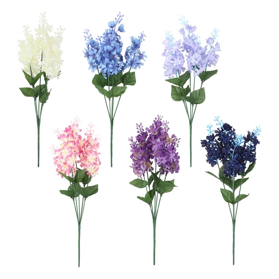 Floral Garden Lilac Artificial 5 Stem Bush