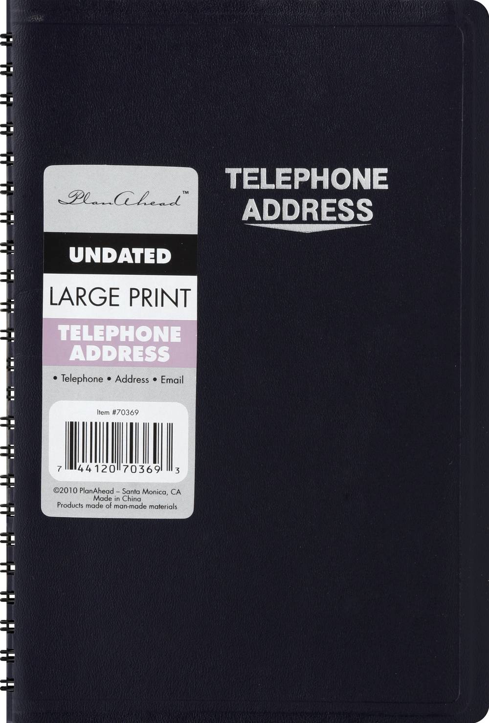 PlanAhead Large Print Telephone/Address Book