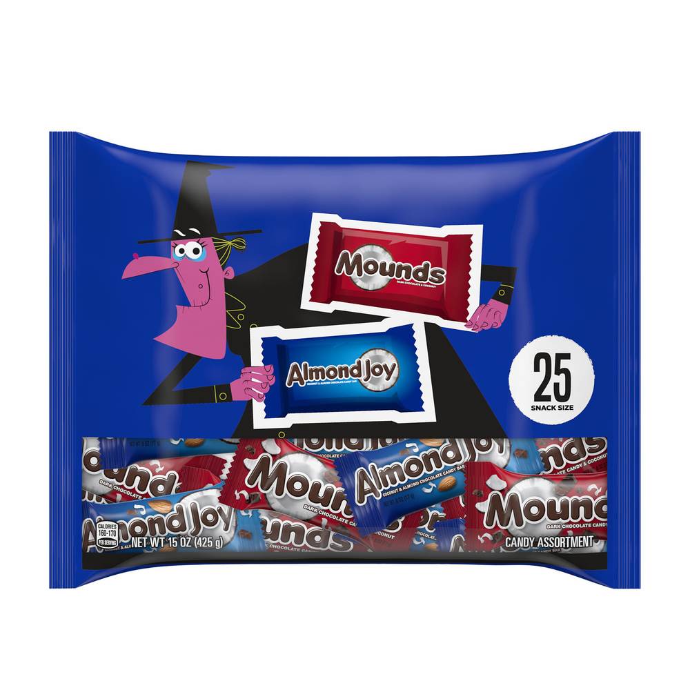 Hershey's Almond Joy and Mounds Halloween Candy Bag (15 oz, 25 ct)