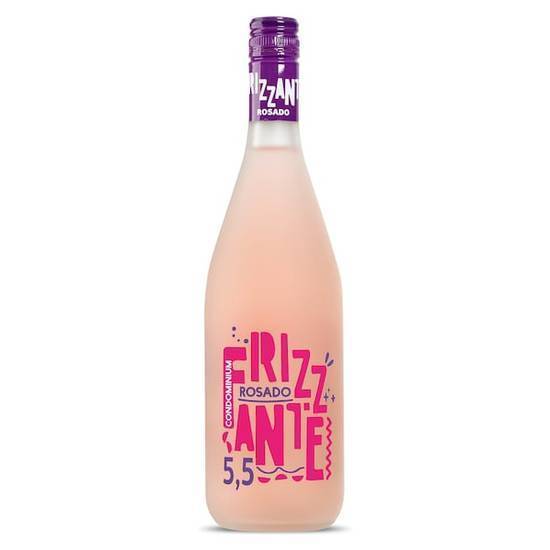 Vino frizzante moscato rosado 5,5º condominium botella 75 cl