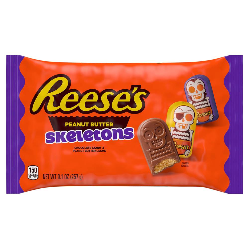 Reese's Milk Chocolate Peanut Butter Skeletons Halloween Candy (9.1 oz)