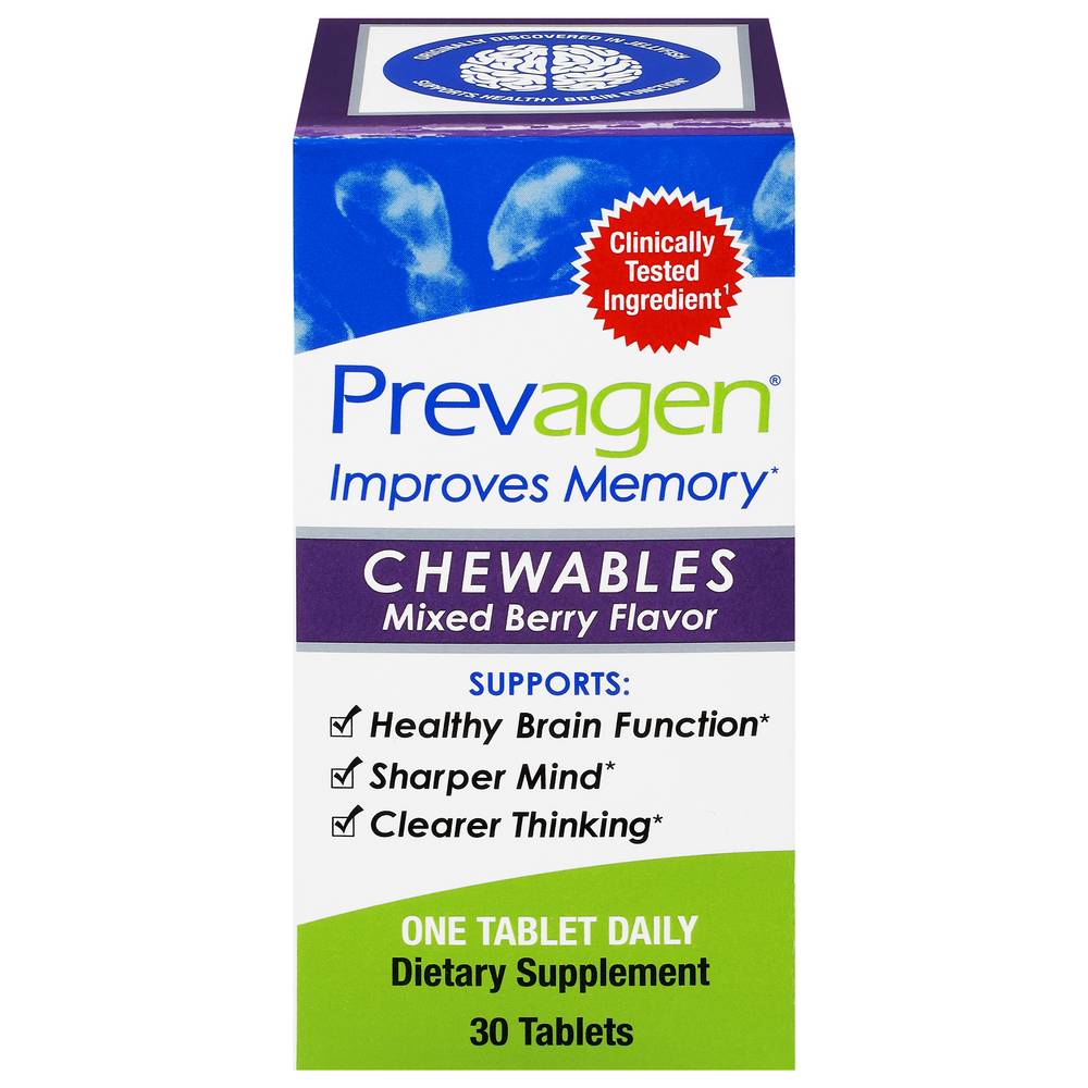 Prevagen Chewables Flavor Memory Supplement, Mixed Berry (30 ct)