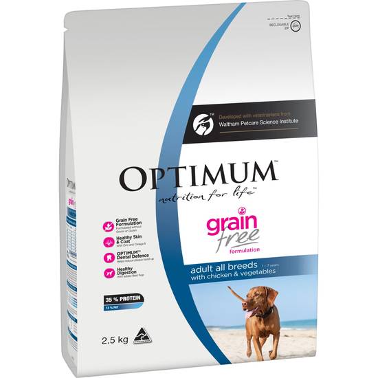 Optimum Adult Grain Free Dry Dog Food With Chicken & Veg 2.5kg