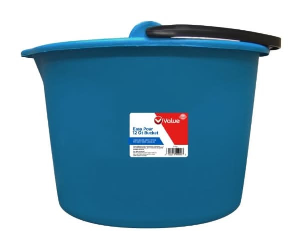 Value Easy Pour Bucket 12 Qt, Blue