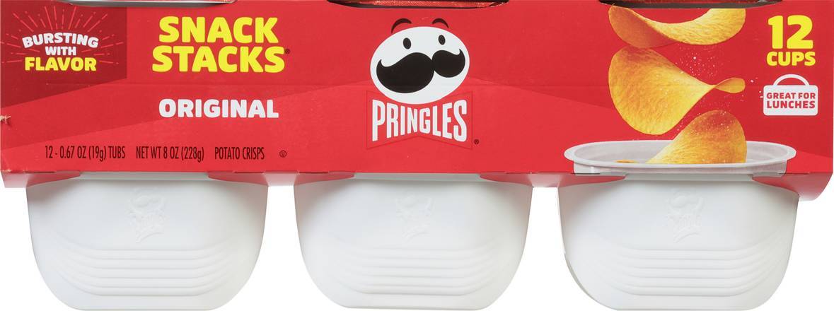 Pringles Snack Stacks Potato Crisps Cups (12 ct) (original)