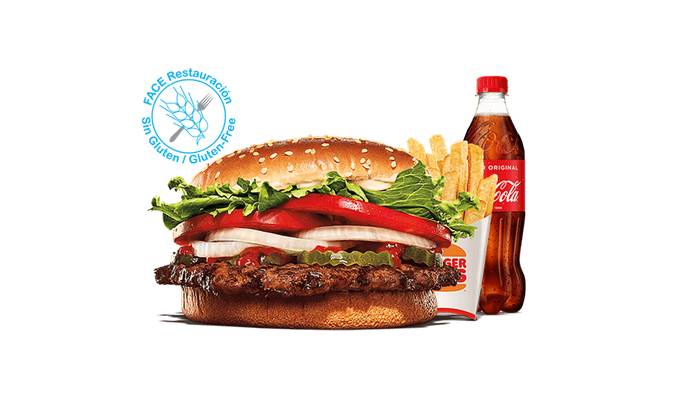 Menú Whopper® sin Gluten