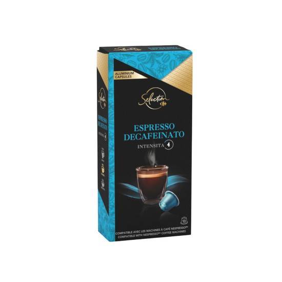 Carrefour Sélection - Café capsules compatibles nespresso expresso décaféiné (52 g)