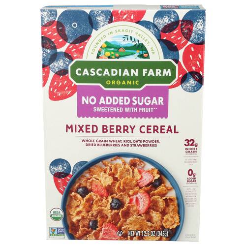 Cascadian Farm Organic Mixed Berry No Added Sugar Cereal
