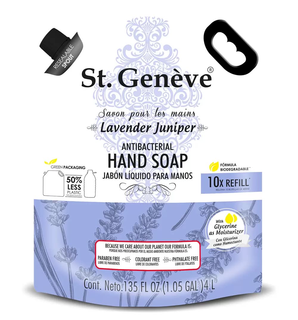 St. Genève · Jabón líquido para manos, lavanda enebro (4 L)