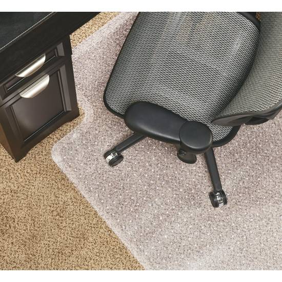 Realspace Duramat Chair Mat For Low-Pile Carpet, Studded, 36"w X 48"d, Clear