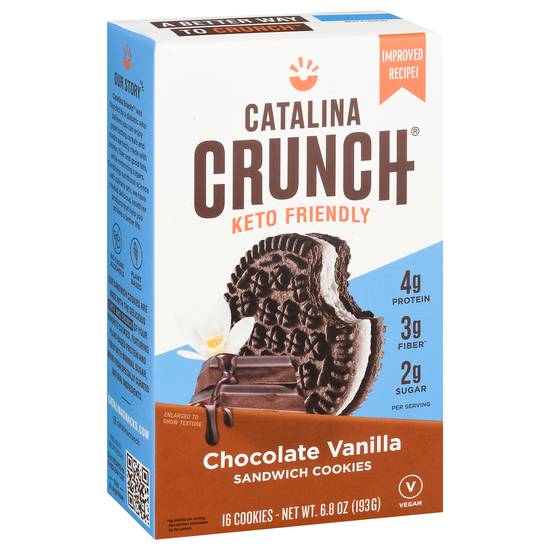Catalina Crunch Chocolate Vanilla Keto Sandwich Cookies (16 ct)