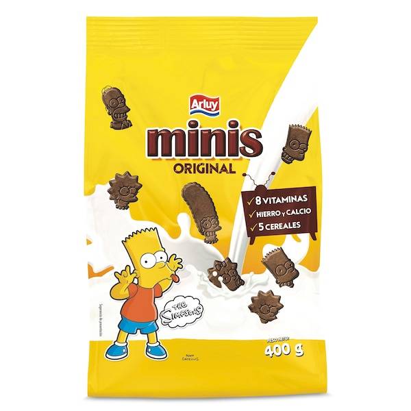 Mini galletas Los Simpsons Arluy caja 400 g