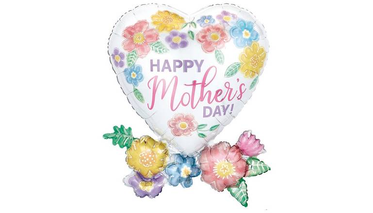 30" Mother's Day - Sketched Flowers Balloon