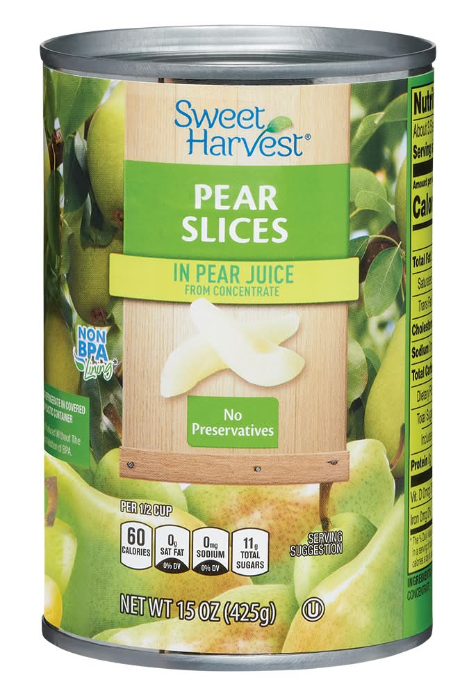 Sweet Harvest Pear Slices in 100% Juice (15 oz)