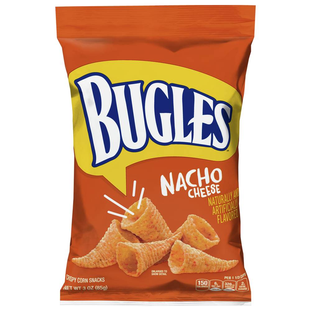 Bugles Crispy Corn Snacks, Nacho Cheese (3 oz)