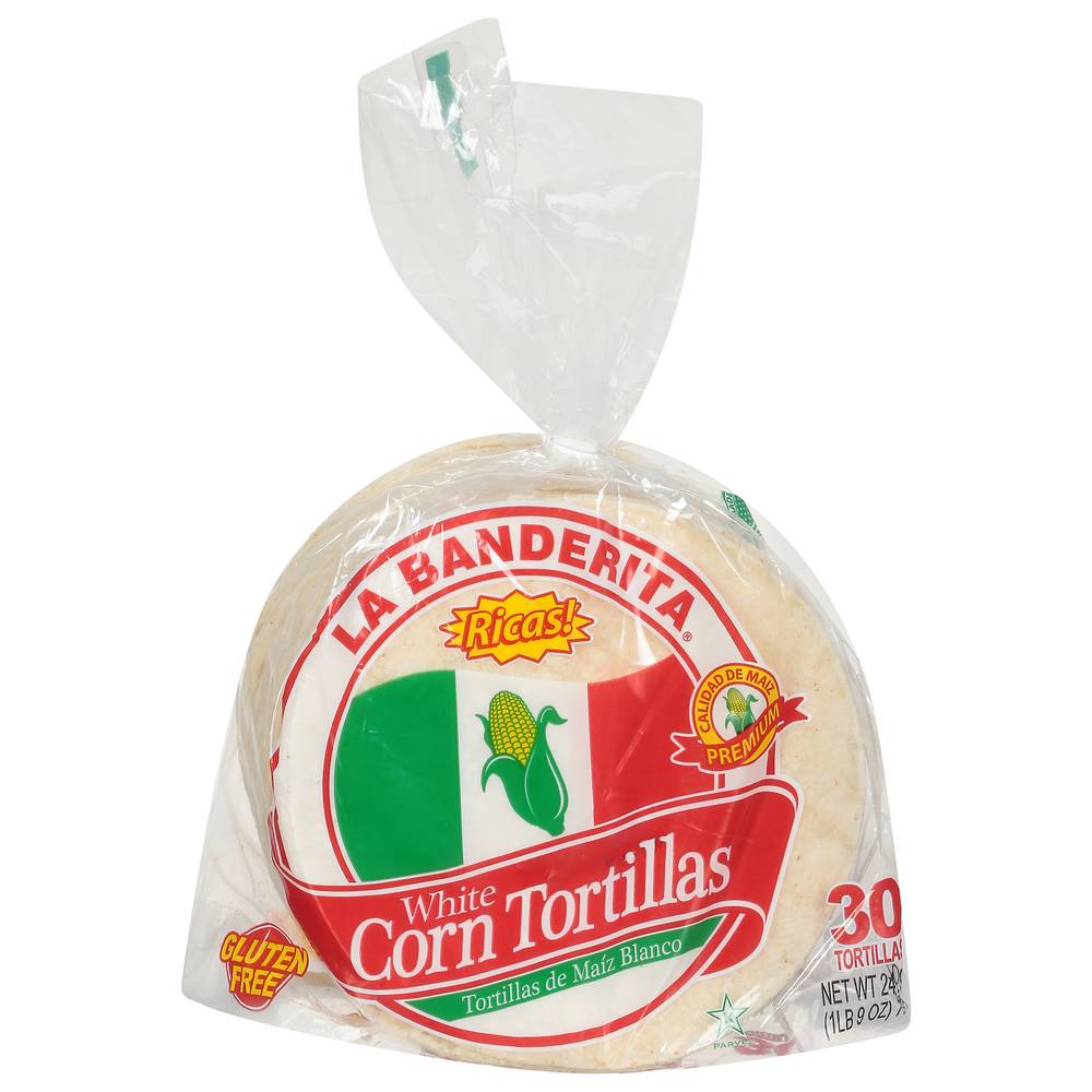 La Banderita White Corn Tortillas (30 ct)
