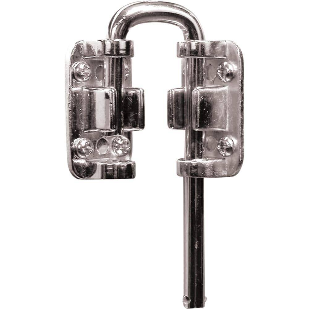 Prime-Line Sliding Door Loop Lock, 1-1/8 In., Hardened Steel Bar W/Diecast Base, Nickel Plated