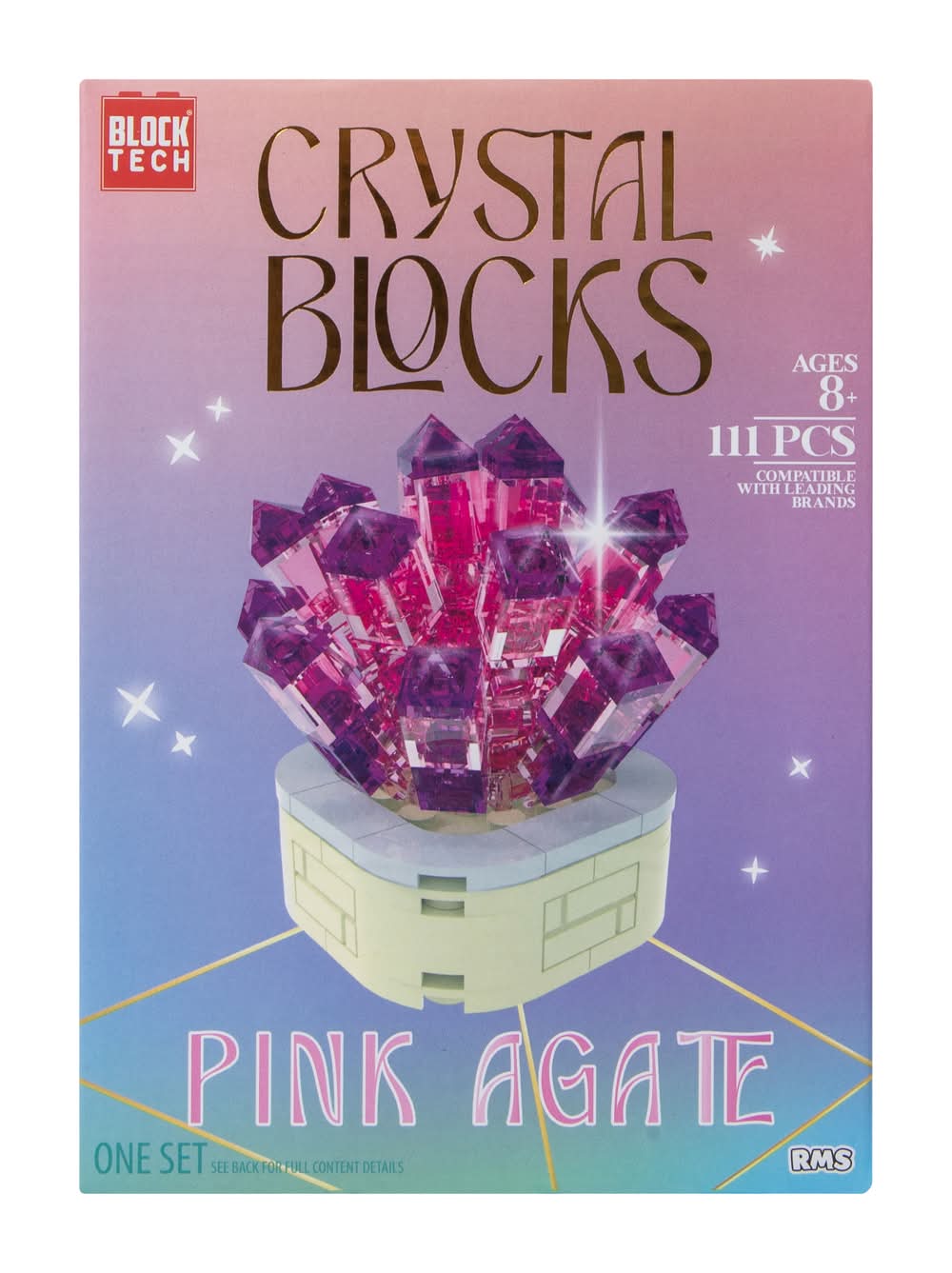 Block Tech® Crystal Blocks Pink Agate
