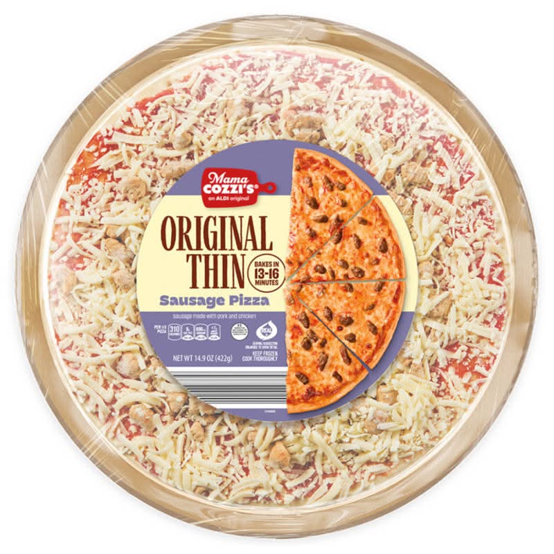 Mama Cozzis Original Thin Crust Sausage Pizza (14.9 oz)