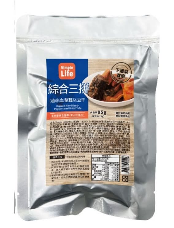 Simple Life 綜合三拼滷味 - 米血豬耳朵豆干 (85 g)